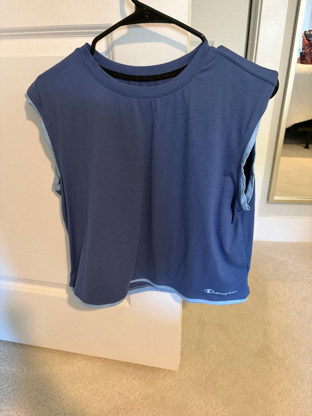 Champion Blue Short Sleeve Active Top size small